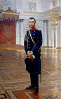 Portrait Canvas Paintings - Portrait of Nicholas II, The Last Russian Emperor